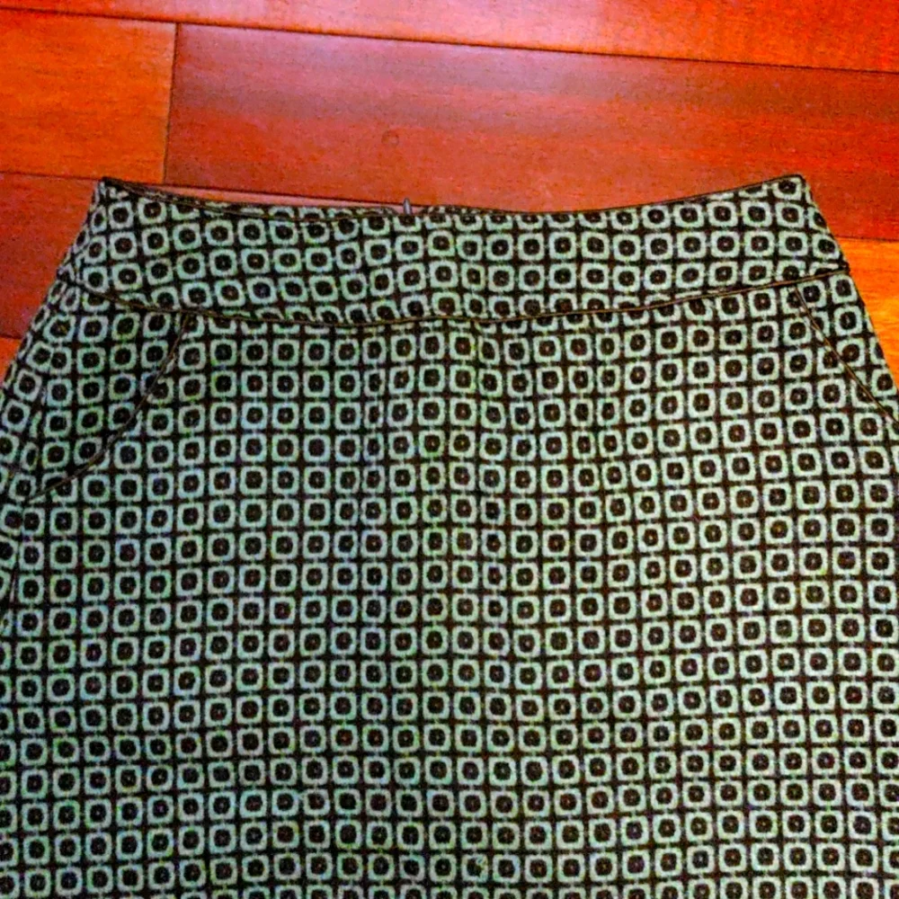 Worthington teal and brown wool skirt size 6